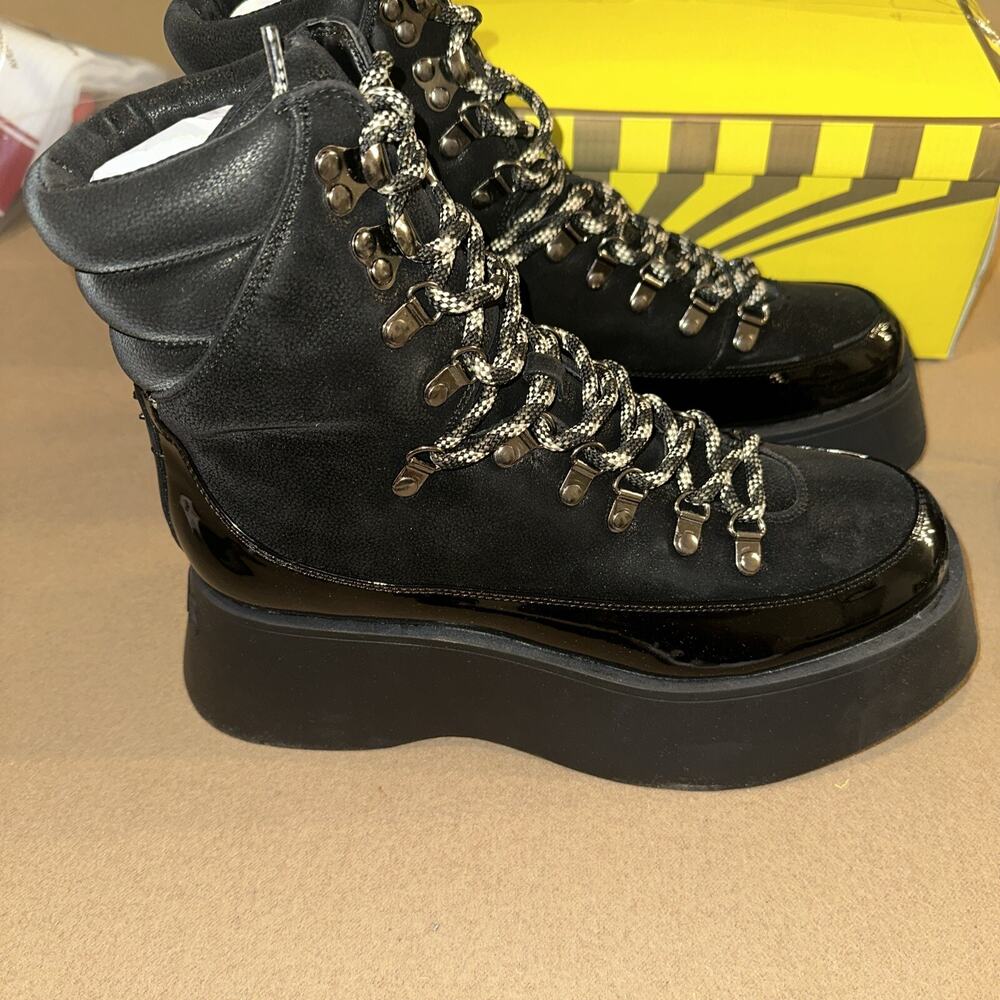 CIRCUS NY Women's Black Gail Lace-up Boots - Size 10-New